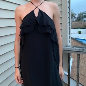 BCBG MAXAZRIA 2 Way Black Flowy Ruffle Dress NWT